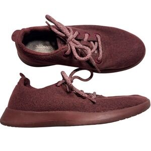 Allbirds Wool Runners Burgundy Maroon Merino Wool Sneakers Womens 8 WR W8